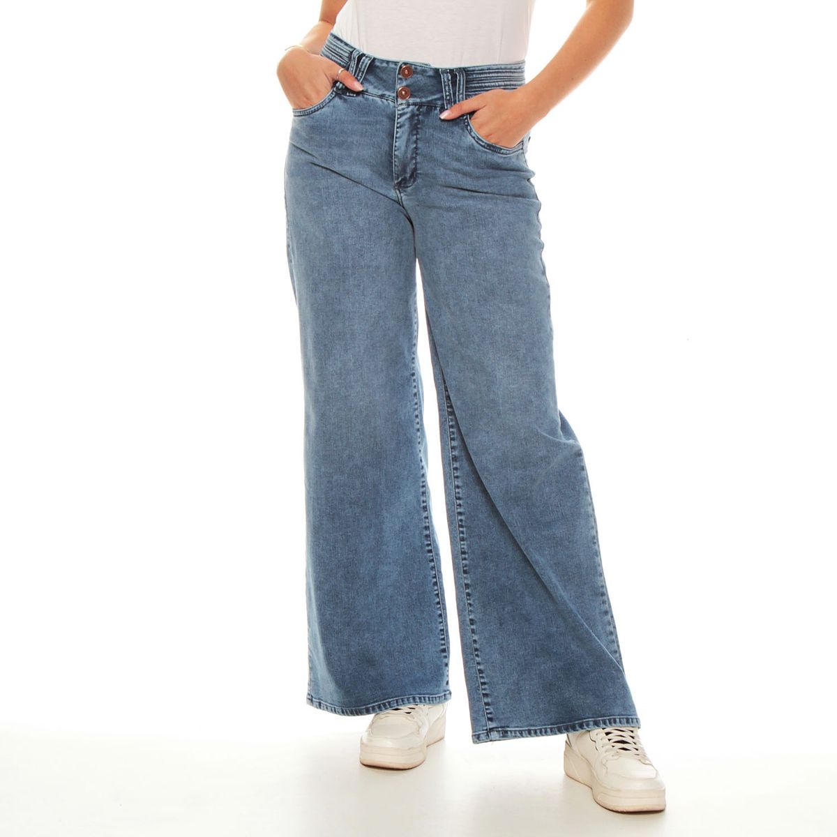 WADOS - Jeans Wide Leg Tiro Alto Mujer Wados