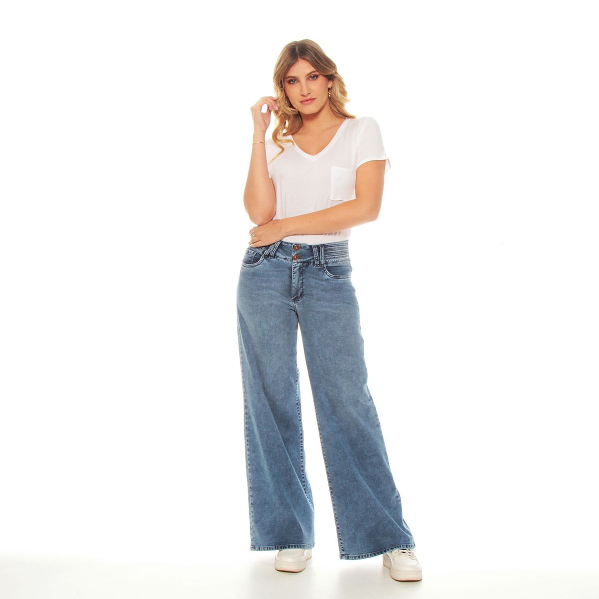 WADOS - Jeans Wide Leg Tiro Alto Mujer Wados