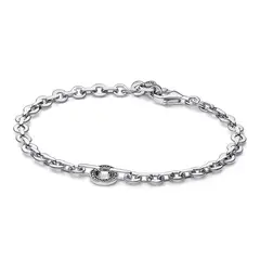 PANDORA - Brazalete Cadena Gruesa Pavé Signature Mujer