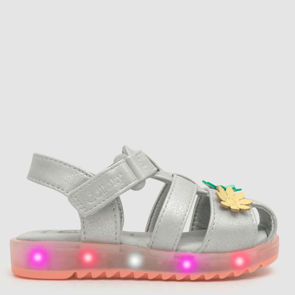 COLLOKY - Sandalia Niña con Luces Gris (21 a 27) Colloky
