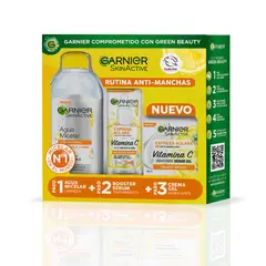 GARNIER - Pack Aclara Serum+Micelar+Crema Gel