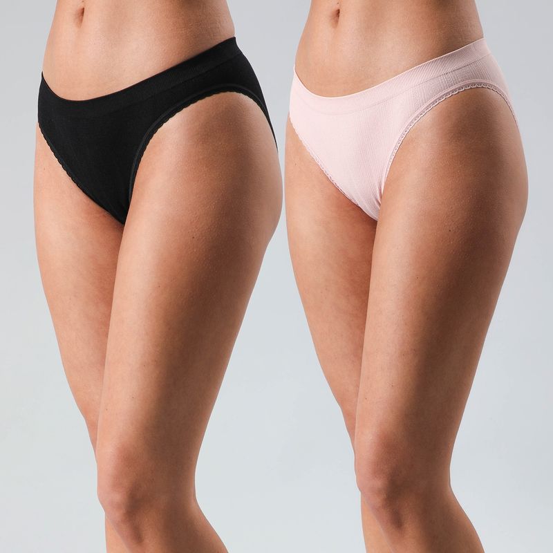 FLORES - Pack De 2 Calzón Pantaleta Mujer Flores