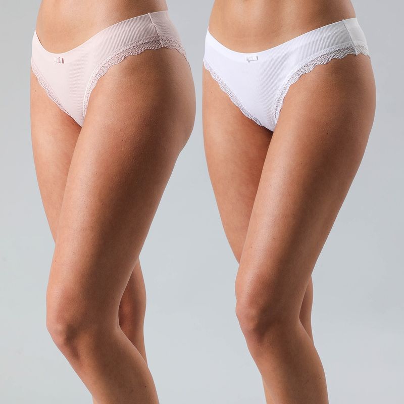 FLORES - Calzón Pack De 2 Pantaleta Mujer Flores