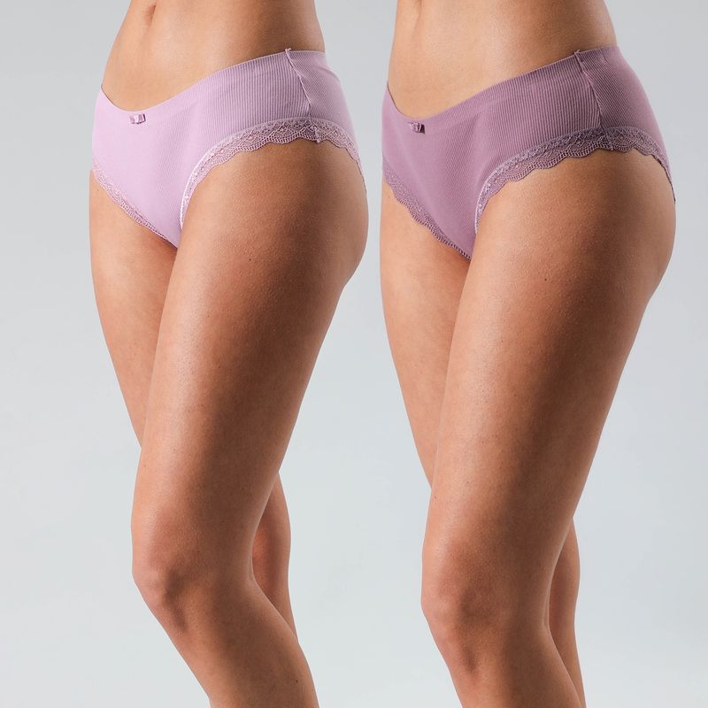 FLORES - Calzón Pack De 2 Pantaleta Mujer Flores