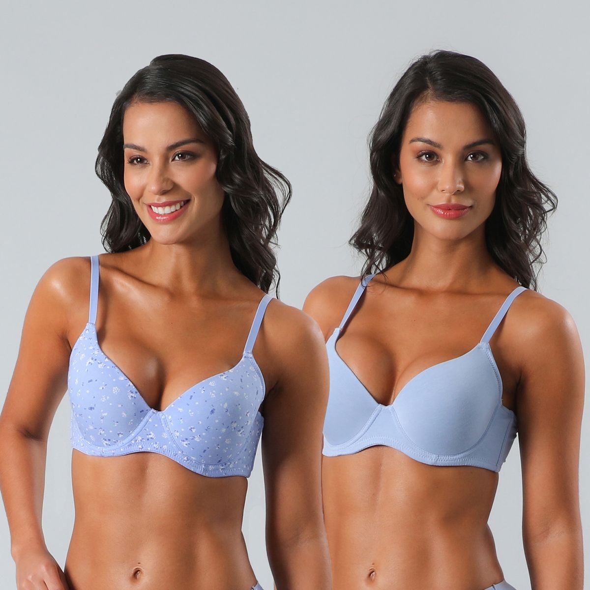 FLORES - Pack De 2 Sostenes Con Copa Mujer Flores