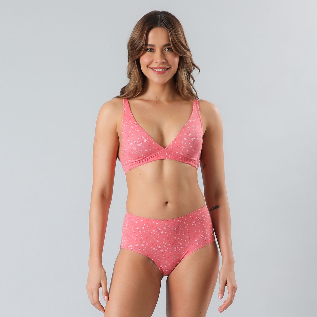 FLORES - Pack de 2  Sostenes Sin Copa Mujer Flores