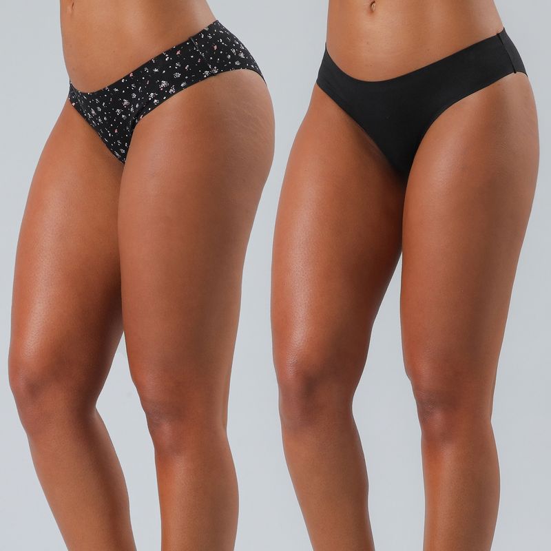 FLORES - Pack De 2 Calzones Mujer Flores