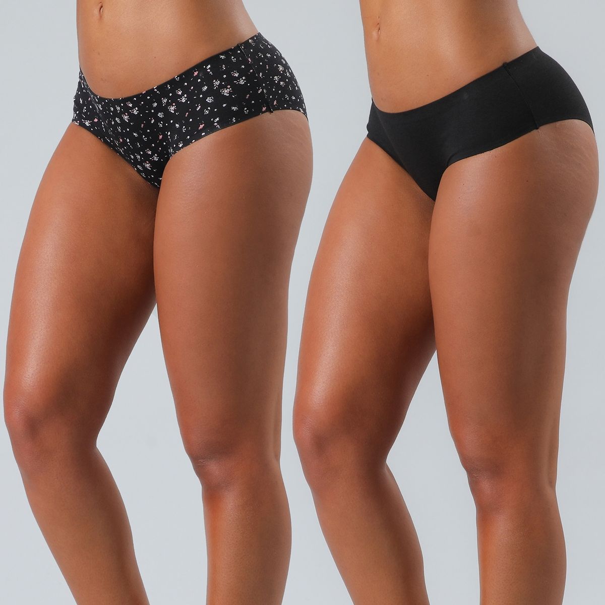 FLORES - Pack De 2 Calzón Pantaleta Mujer Flores