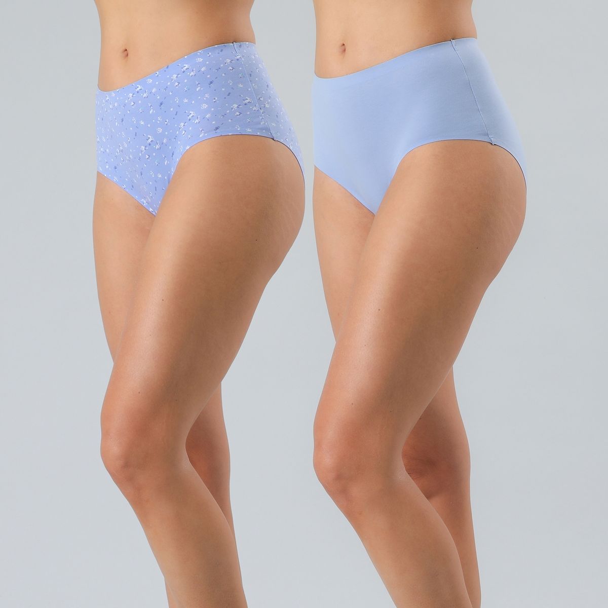 FLORES - Pack De 2 Calzón Tiro Alto Mujer Flores