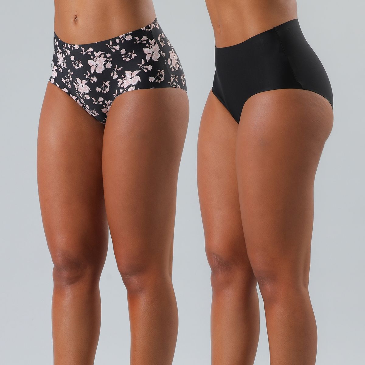 FLORES - Pack de 2 Calzones Tiro Alto Mujer Flores