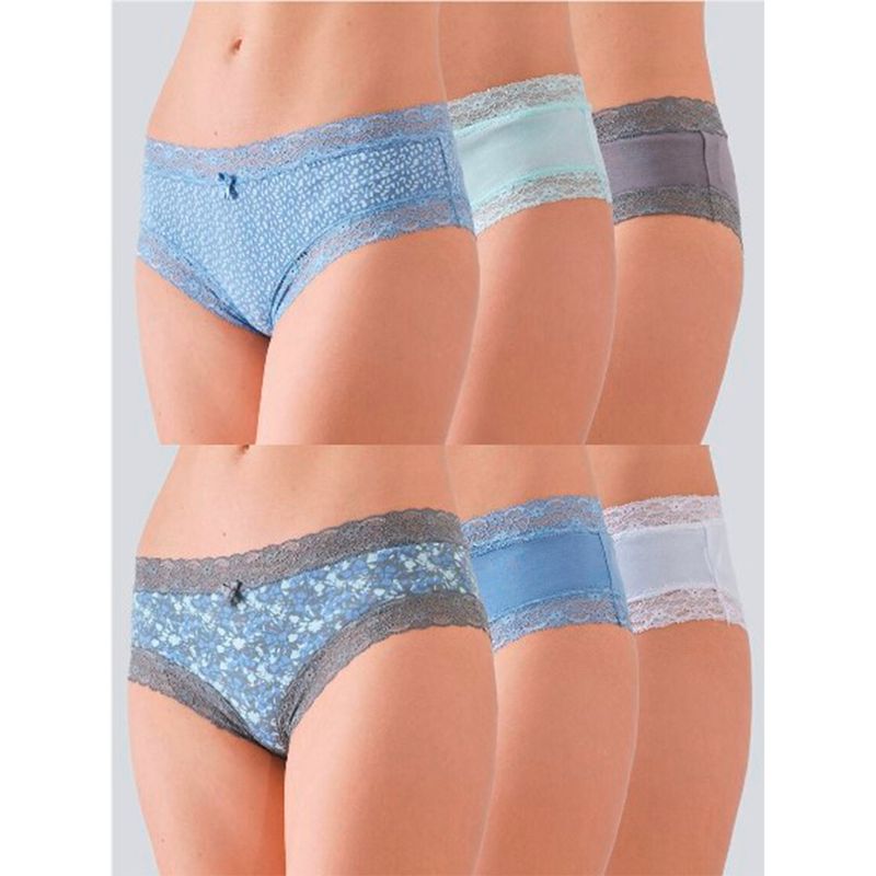 FLORES - Pack De 6 Calzón Pantaleta Mujer Flores