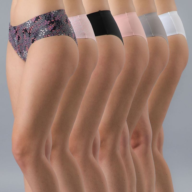 FLORES - Pack De 6 Calzón Pantaleta Mujer Flores