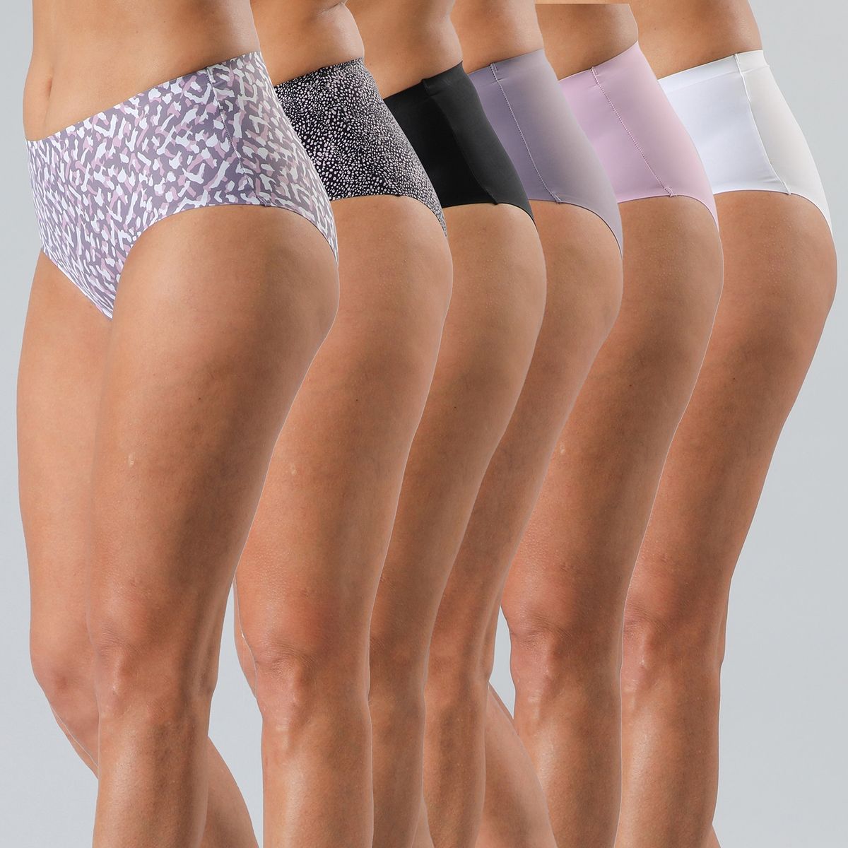 FLORES - Pack De 6 Calzón Tiro Alto Mujer Flores