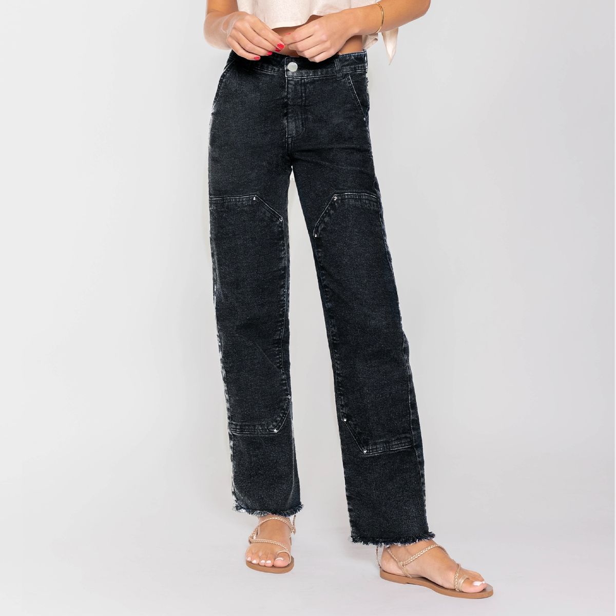 RAINDOOR - Jeans Recto Tiro Medio Mujer Raindoor