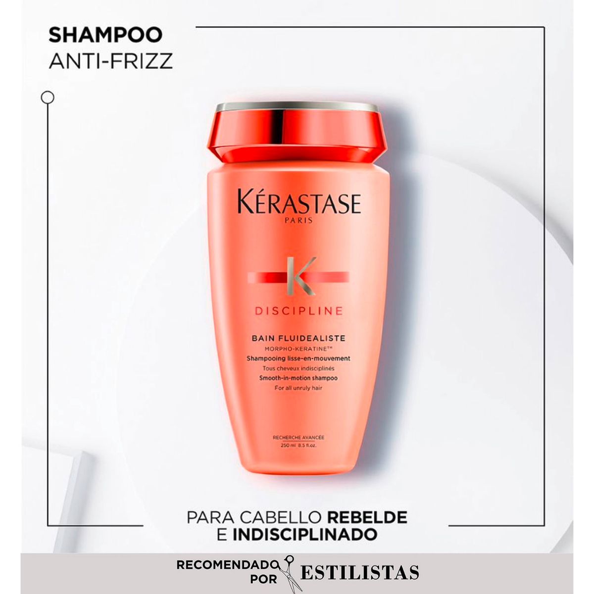 KERASTASE - Set Cabello Anti-Frizz Discipline Shampoo 500ml + Máscara 200ml Kérastase