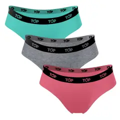 TOP - Pack De 3 Calzón Bikini Mujer