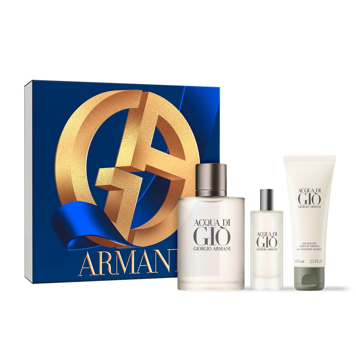 GIORGIO ARMANI - Set Perfume Hombre Acqua Di Giò Eau de Toilette 100ml + 15ml + Gel de Ducha 75ml Giorgio Armani