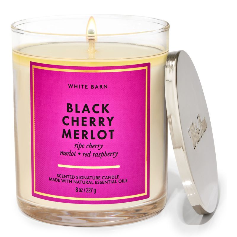 BATH & BODY WORKS - Vela Mediana Black Cherry Merlot Bath & Body Works
