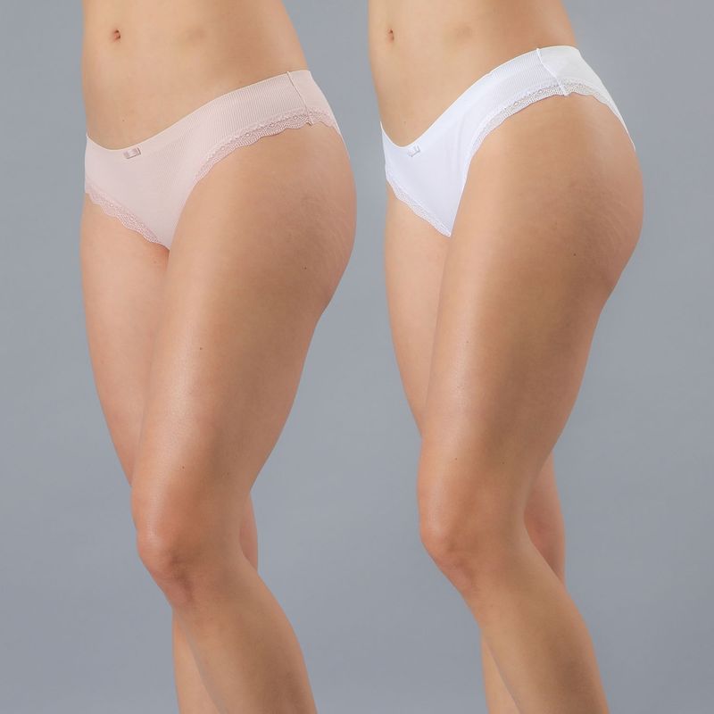 FLORES - Pack De 2 Calzón Bikini Mujer Flores