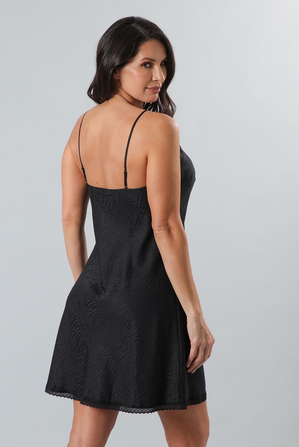 FLORES - Camisola Satín Encaje Jacquard Mujer Flores