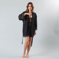 Bata Gasa Encaje Mujer