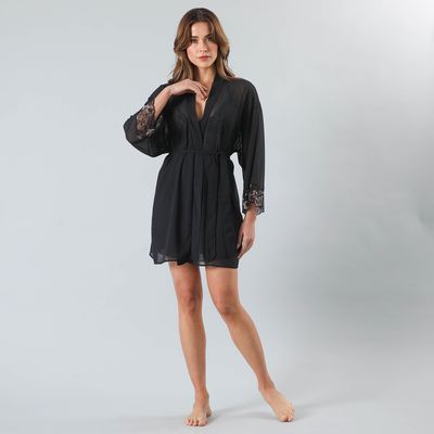 Imagen 2 del producto Bata Gasa Encaje Mujer