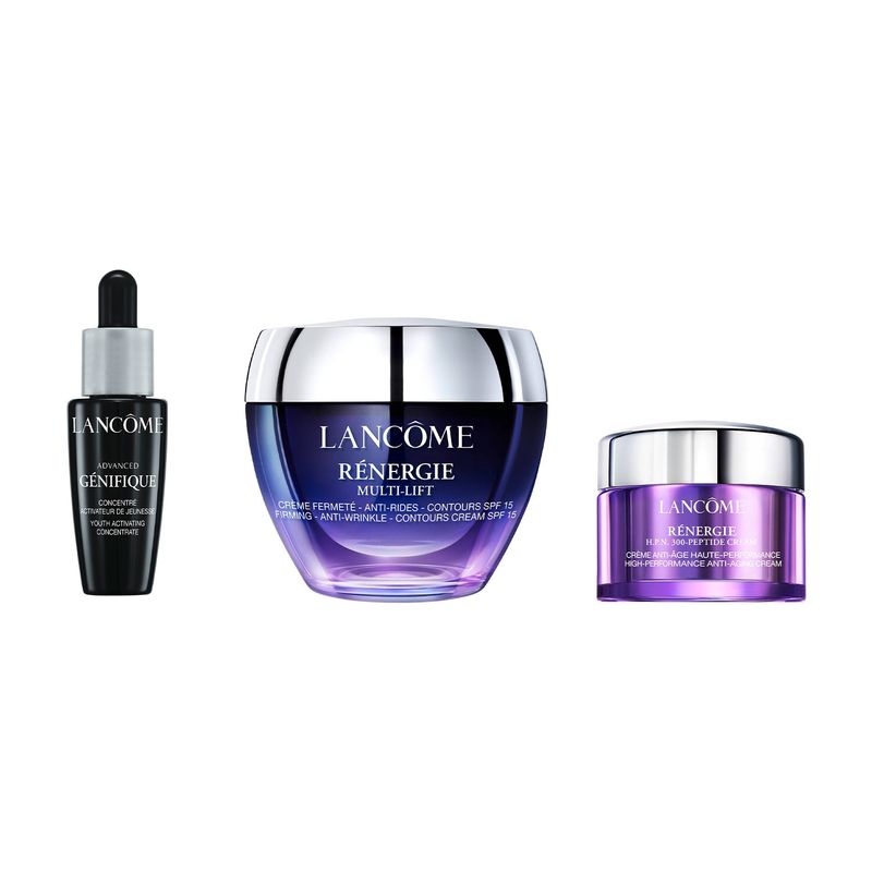 LANCOME - Set Antiedad Antiarrugas Rénergie Multi-Lift 50ml + Rénergie H.P.N 300 Péptidos 15ml + Advanced Génifique Serum 10ml Lancome