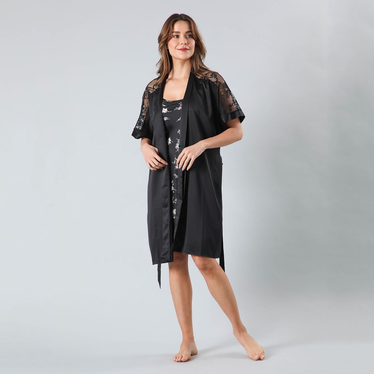 FLORES - Bata Midi Mujer Flores