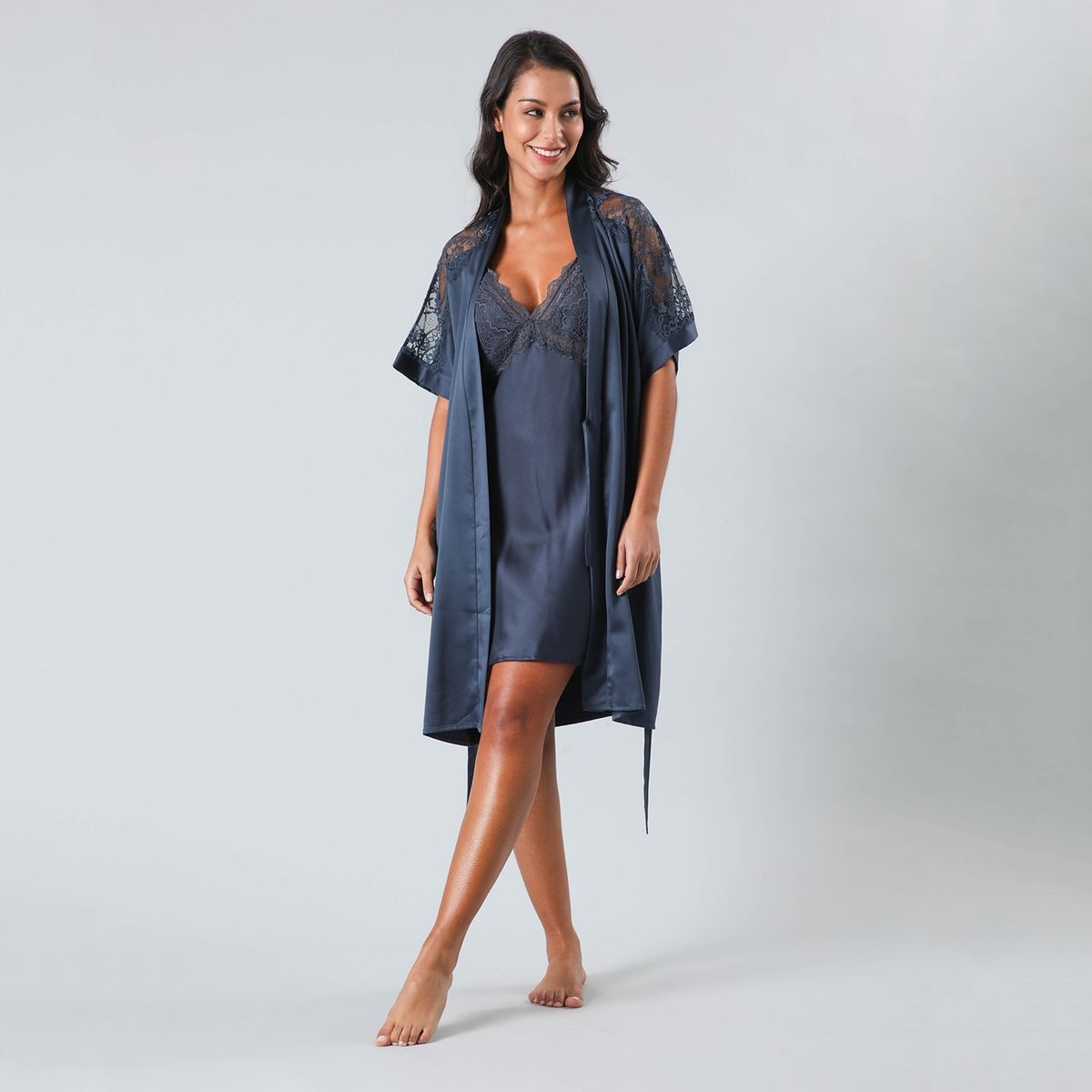 FLORES - Bata Midi Mujer Flores