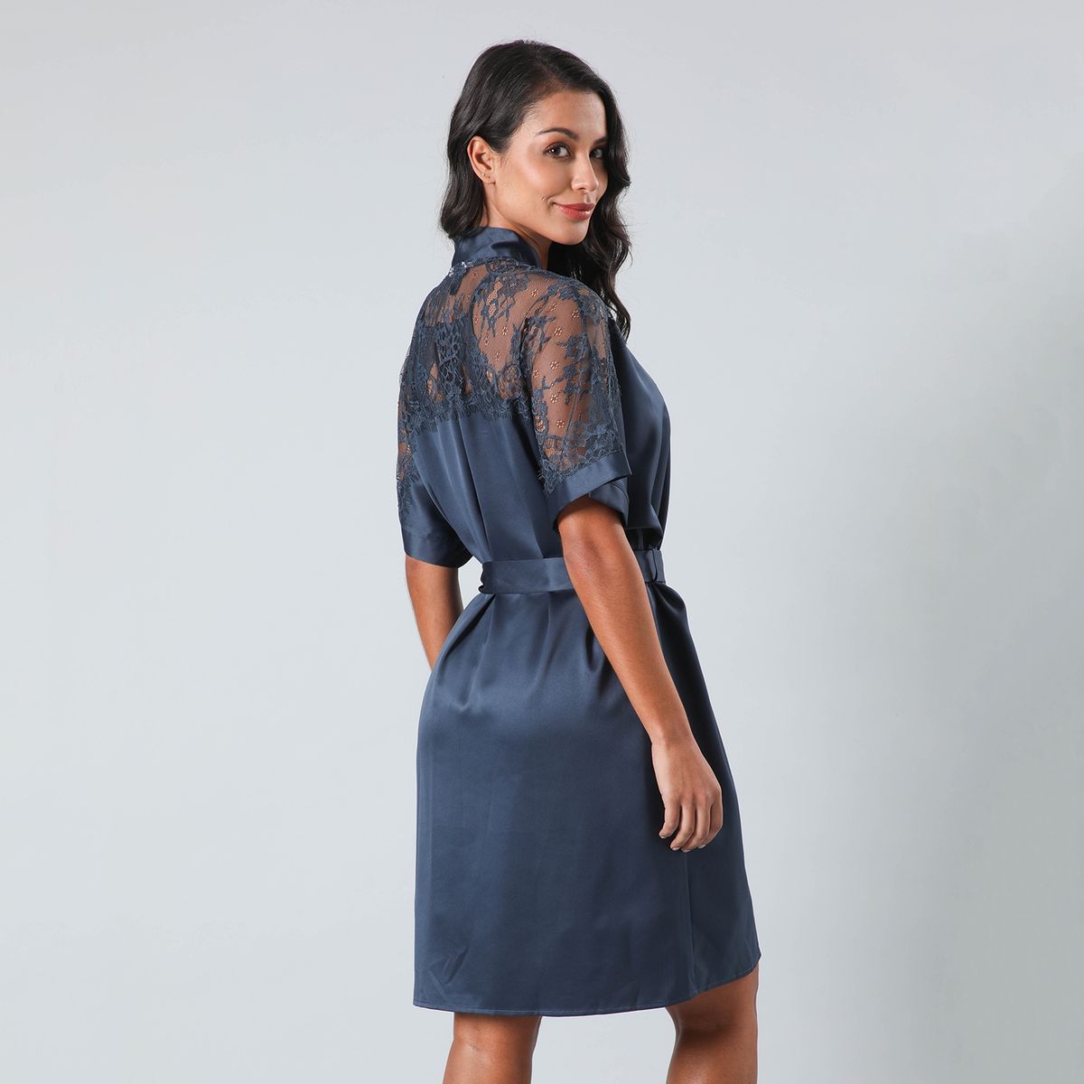 FLORES - Bata Midi Mujer Flores