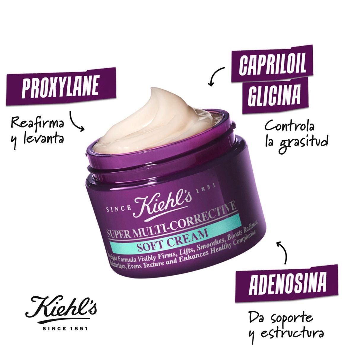 KIEHLS - Crema Hidratante Antiedad Super Multi Corrective Soft 50 Ml Kiehls