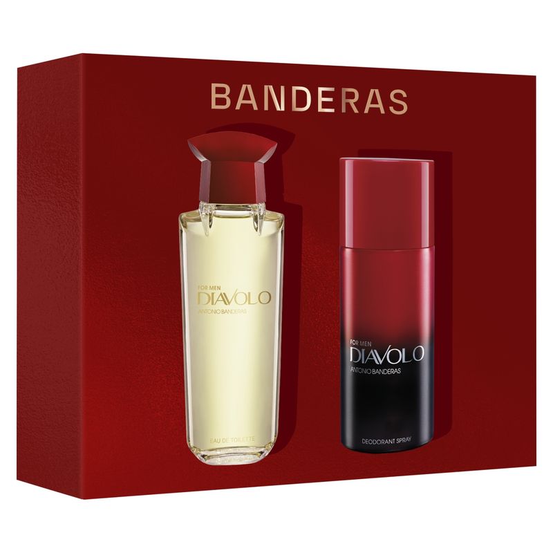 AGUA BRAVA - Set Perfume Hombre Diávolo EDT 100ml + Desodorante Banderas Agua Brava