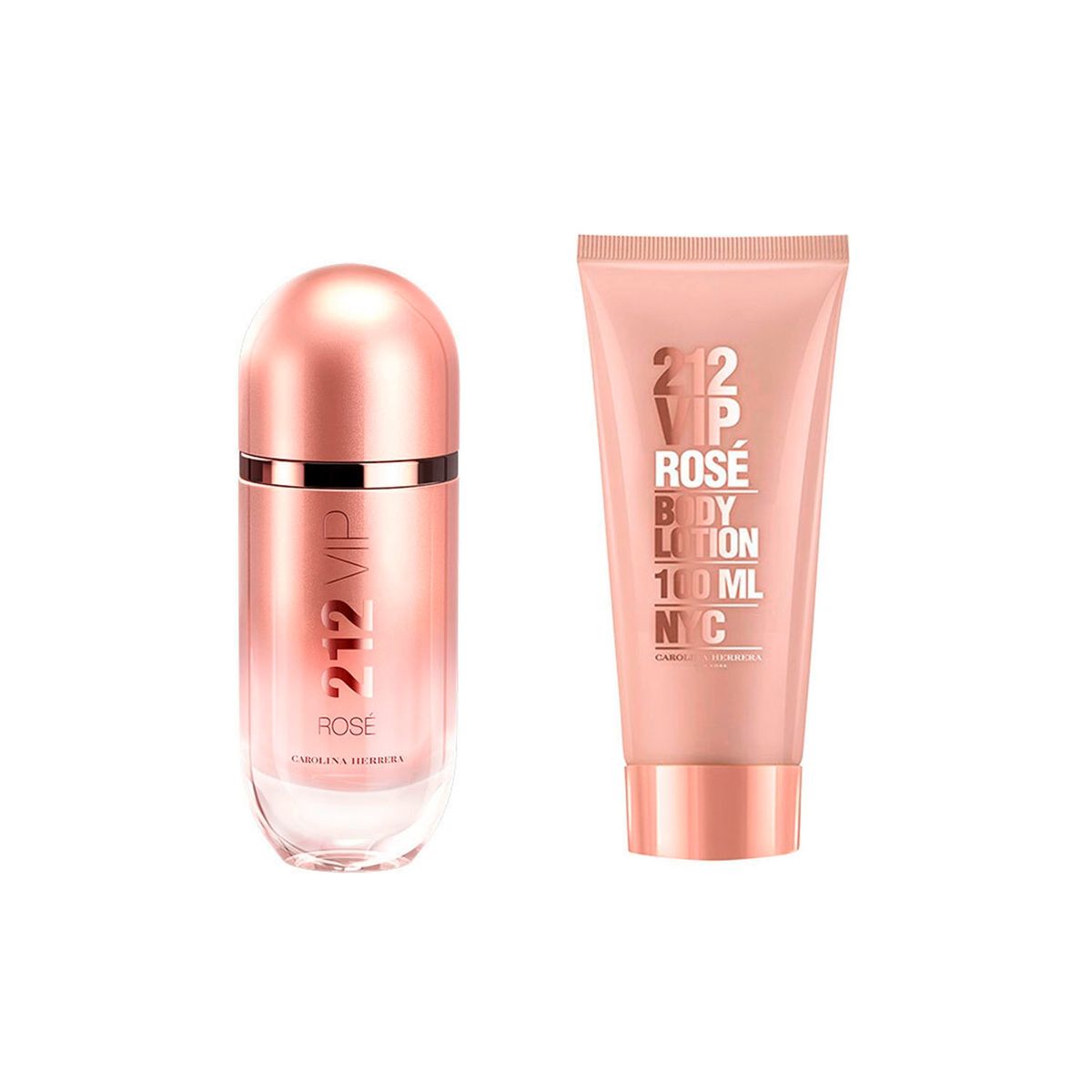CAROLINA HERRERA - Set Perfume Mujer 212 Vip Rose Edp 80Ml+ Body Lotion 100Ml Carolina Herrera