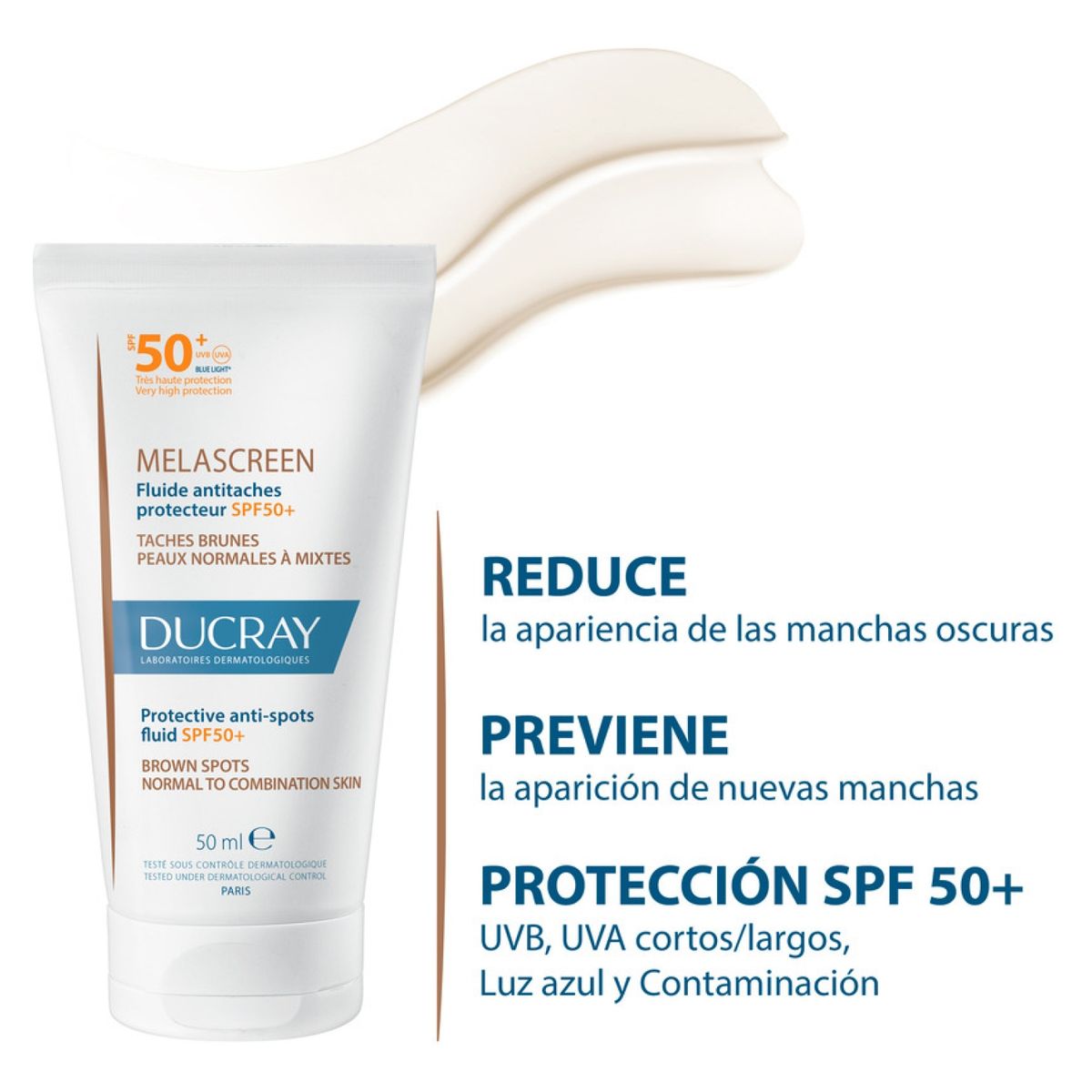 DUCRAY - Ducray Melascreen Fluido Protector Anti-Manchas Spf50+ 50Ml Ducray
