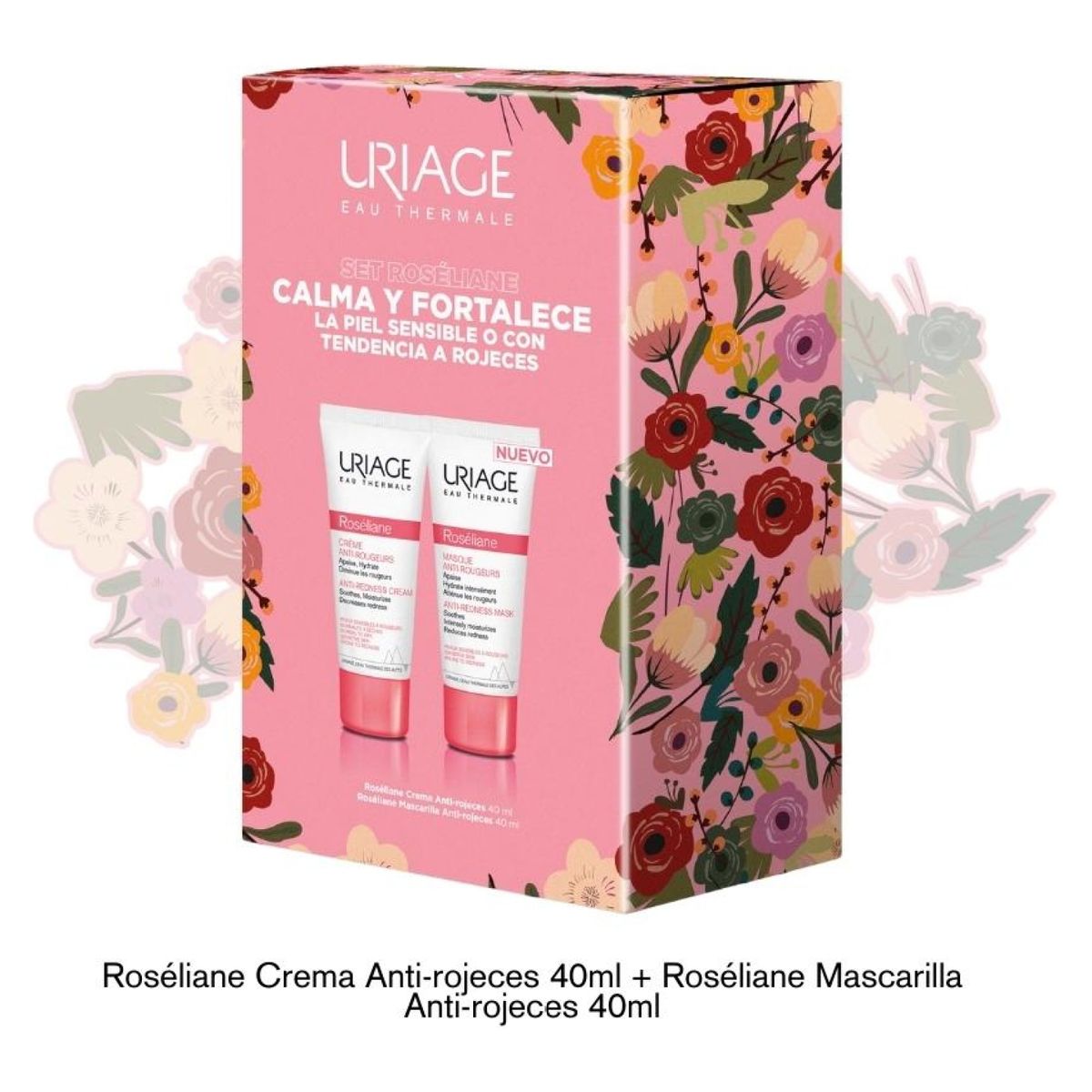 URIAGE - Pack Roséliane Crema Anti-rojeces 40ml+Agua Micelar Termal Pieles Sensibles 100ml Uriage