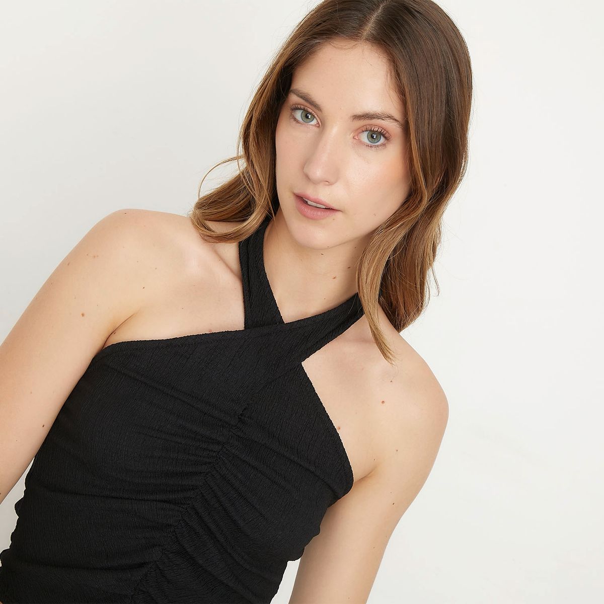 SYBILLA - Top Halter Fruncido Mujer Sybilla