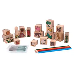MELISSA & DOUG - Stamps Madera Granja