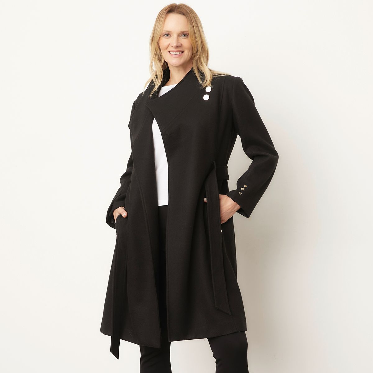 S COCCI - Abrigo Amarra Cintura Mujer S. Cocci