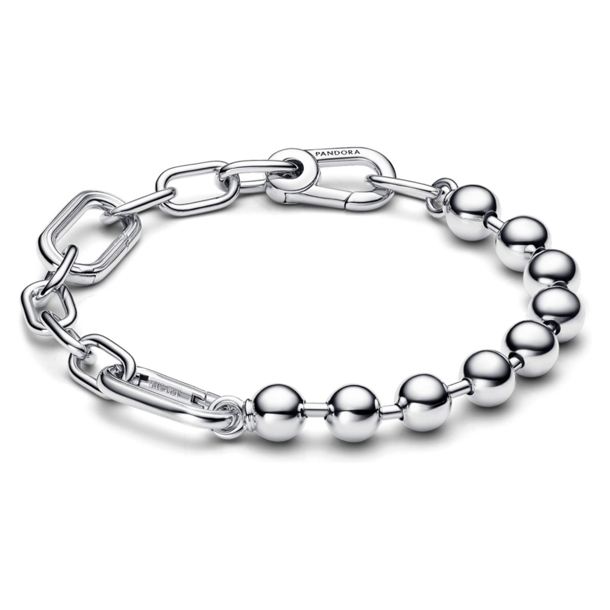 PANDORA - Pulsera De Eslabones Y Cuentas En Plata Mujer Pandora