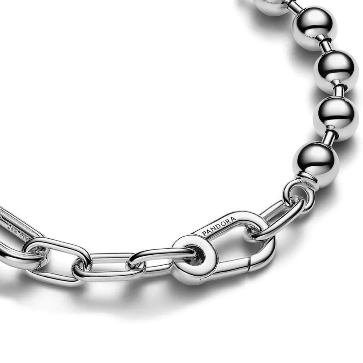 PANDORA - Pulsera De Eslabones Y Cuentas En Plata Mujer Pandora