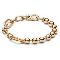 Pulsera De Eslabones Y Cuentas Mujer