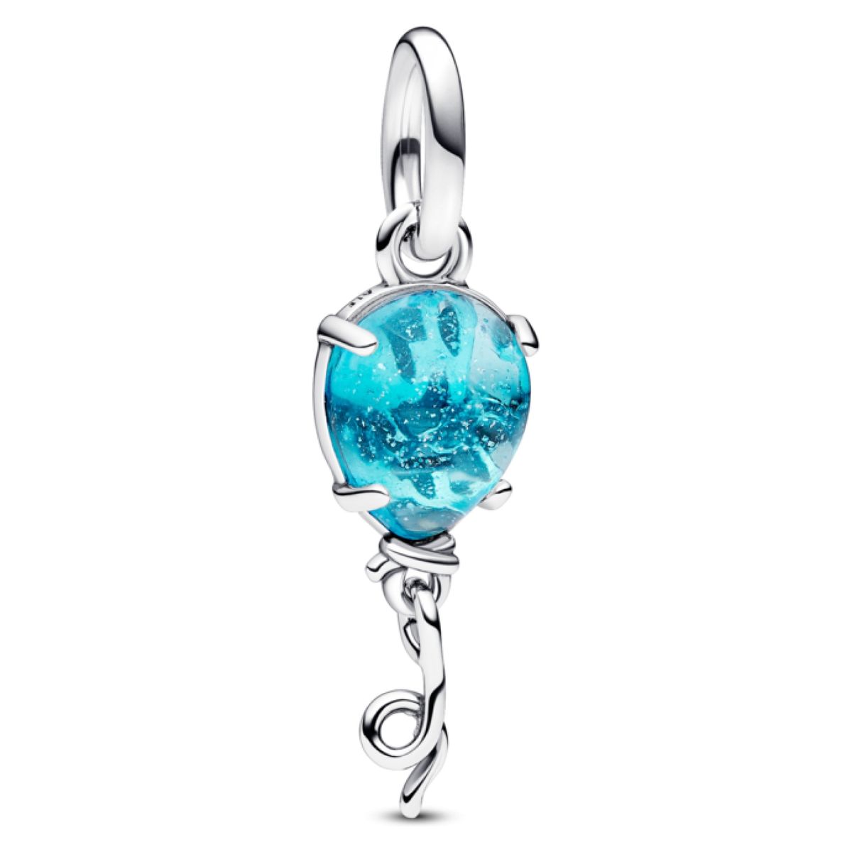 PANDORA - Charm Colgante Globo Cristal De Murano Azul Mujer Pandora