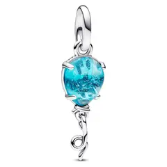 PANDORA - Charm Colgante Globo Cristal De Murano Azul Mujer