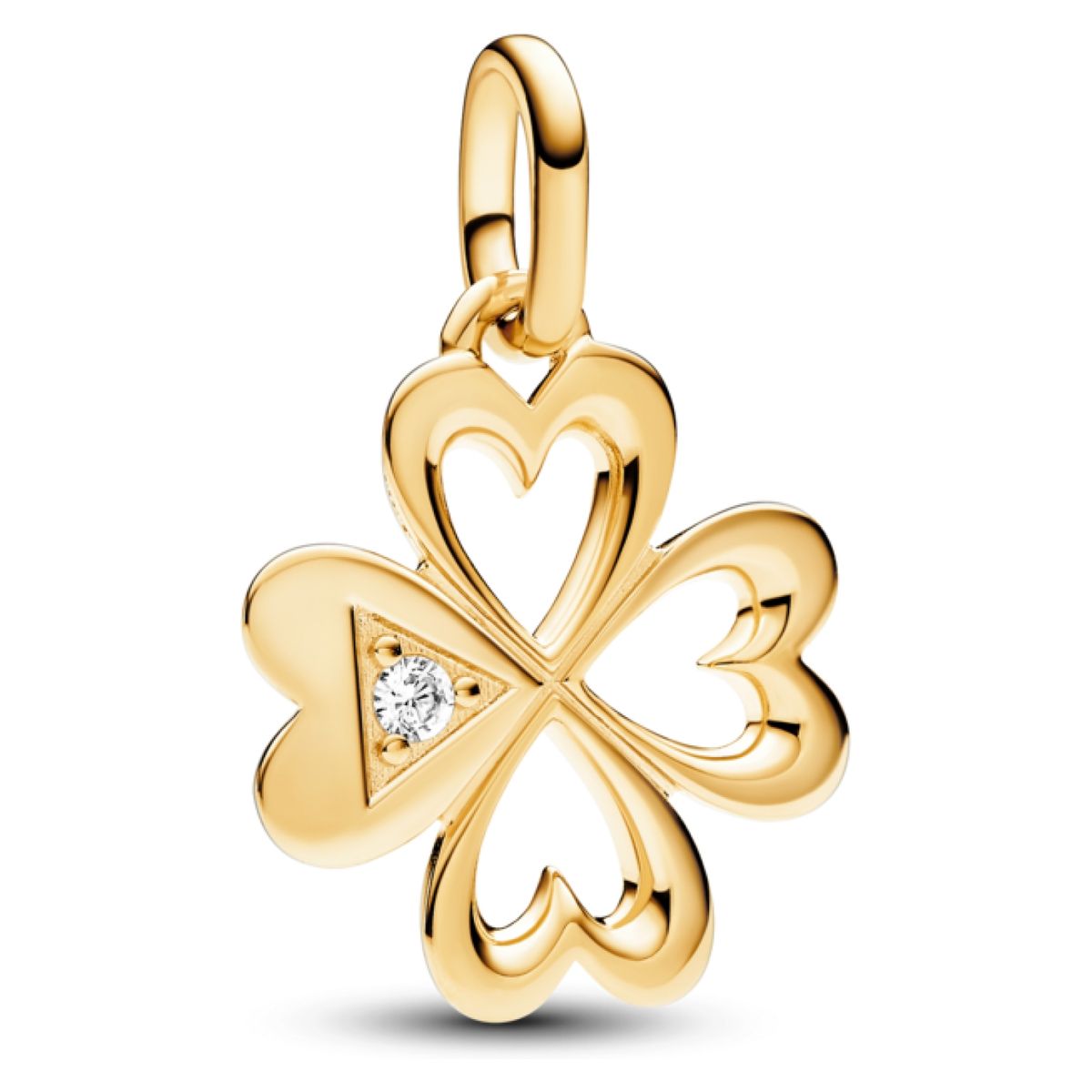 PANDORA - Charm Medallón Corazón Trébol De Cuatro Hojas Pandora Me Mujer Pandora