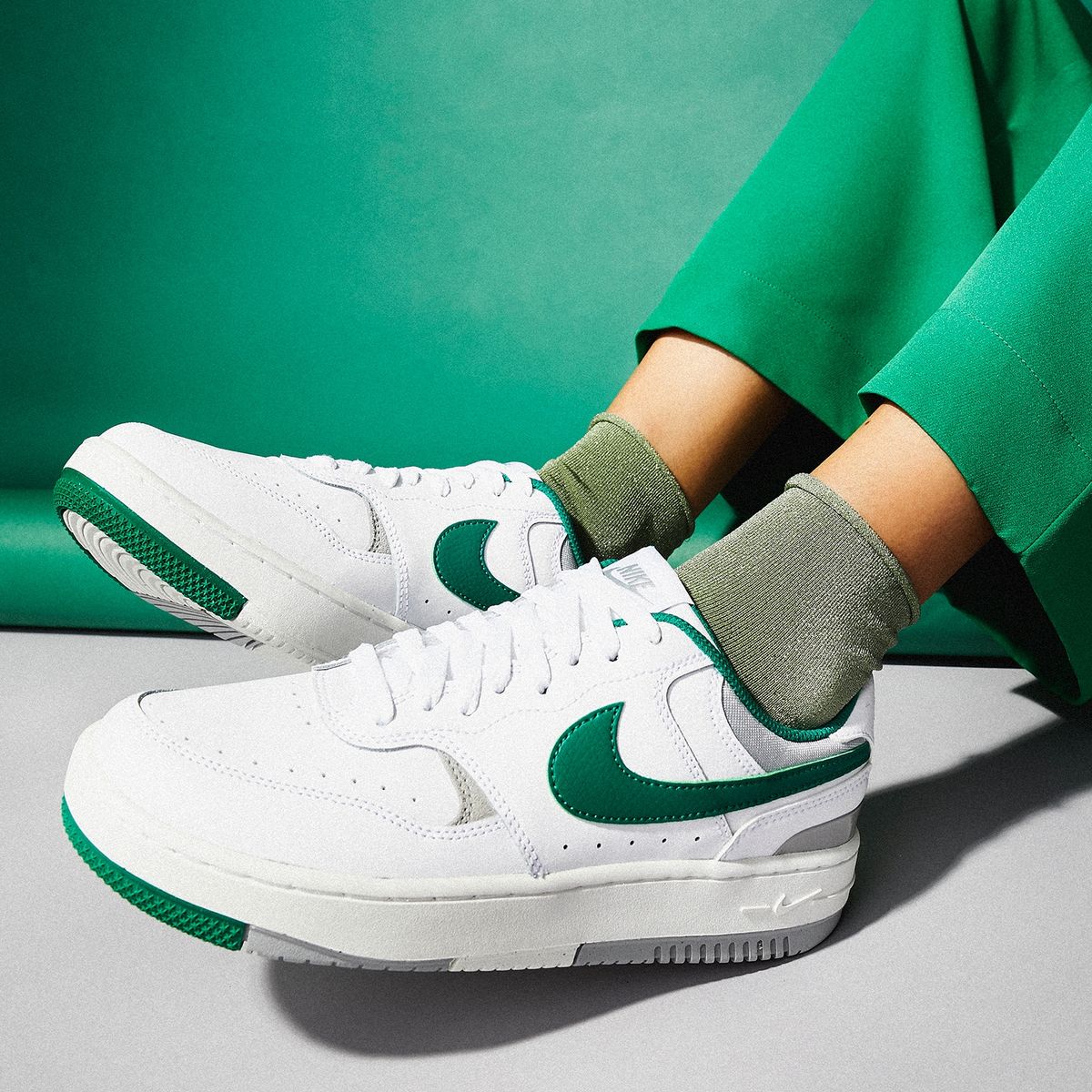 NIKE - Gamma Force Zapatilla Urbana Mujer Cuero Blanco Nike