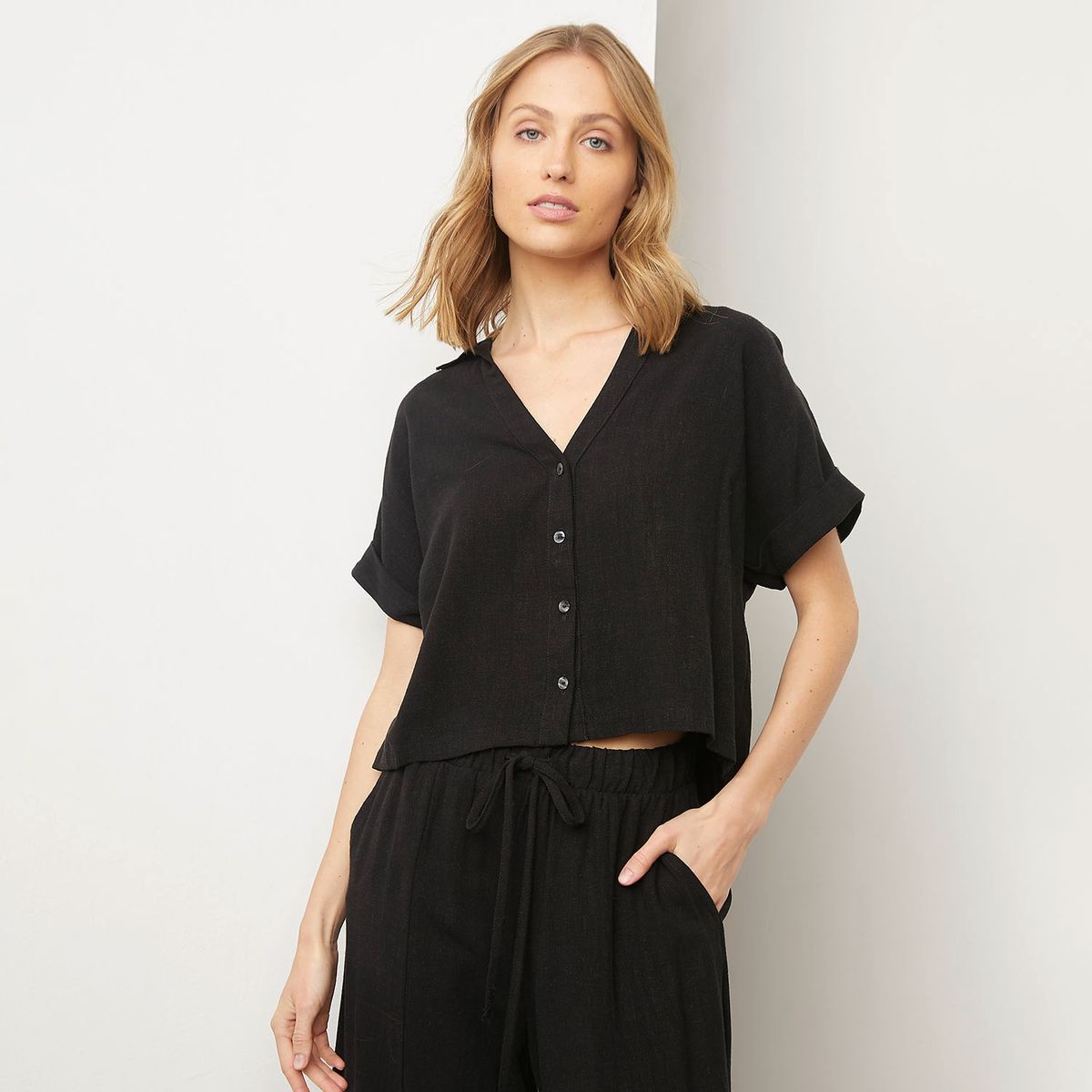 BASEMENT - Blusa Manga Corta Mujer Basement