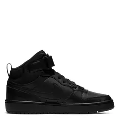 NIKE - Court Borough Mid 2 Zapatilla Urbana Niño Negro (34.5 a 37.5)