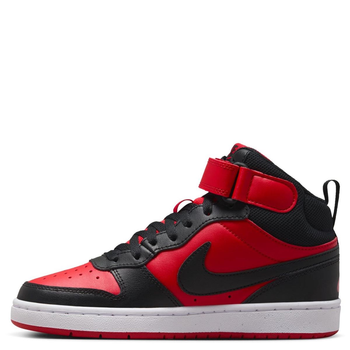 NIKE - Court Borough Zapatilla Urbana Niño Cuero Rojo (34.5 a 37.5) Nike