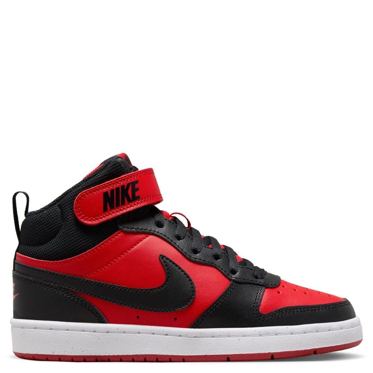 NIKE - Court Borough Zapatilla Urbana Niño Cuero Rojo (34.5 a 37.5) Nike