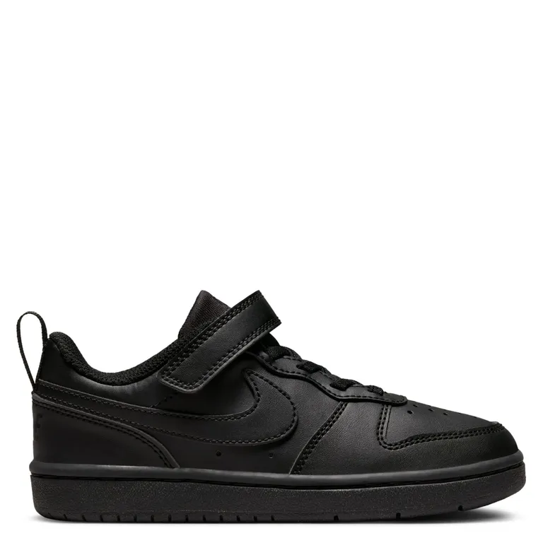 NIKE Court Borough Zapatilla Urbana Niño Cuero Negro (27 a 34)